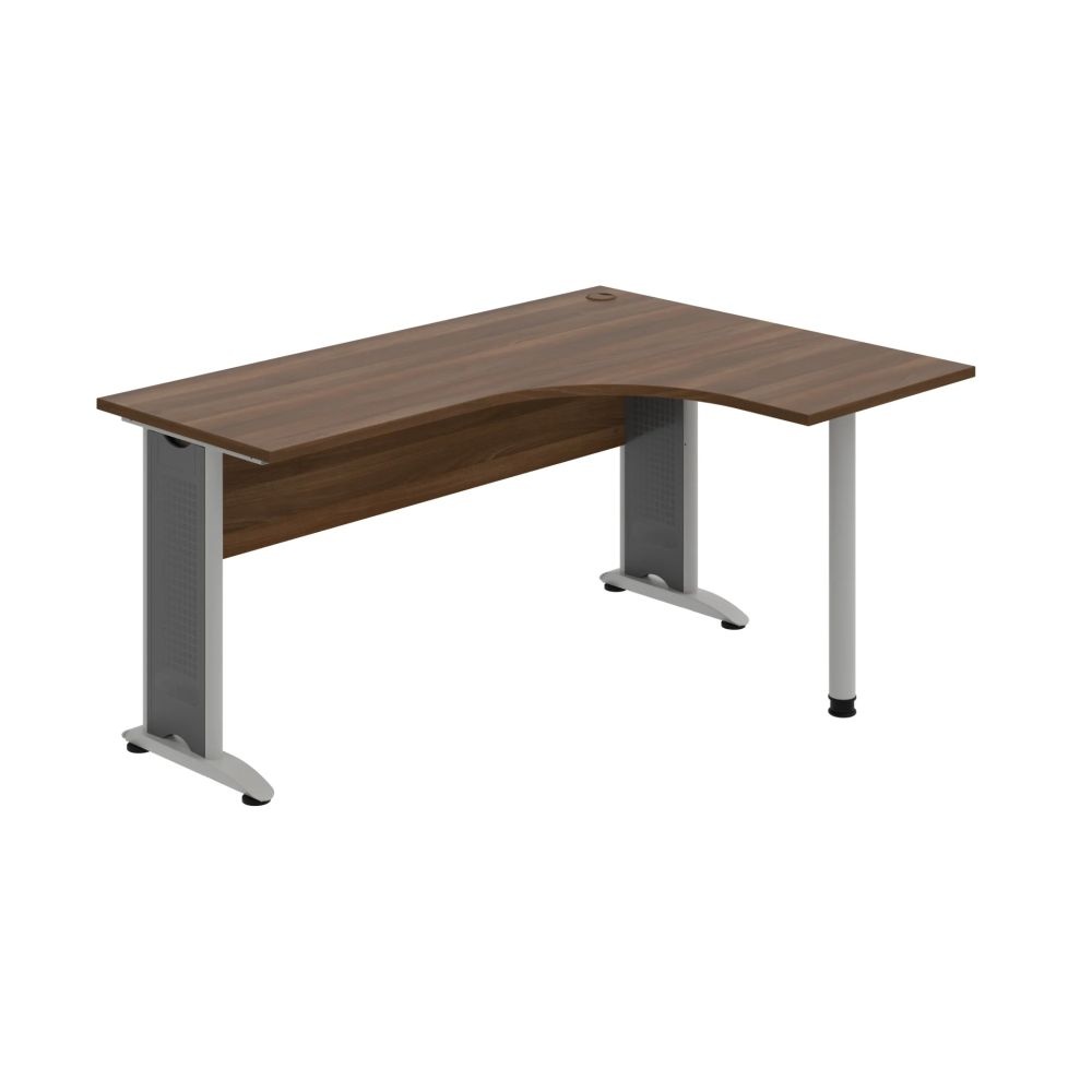 HOBIS kancelářský stůl pracovní tvarový, ergo levý - CE 60 L, ořech