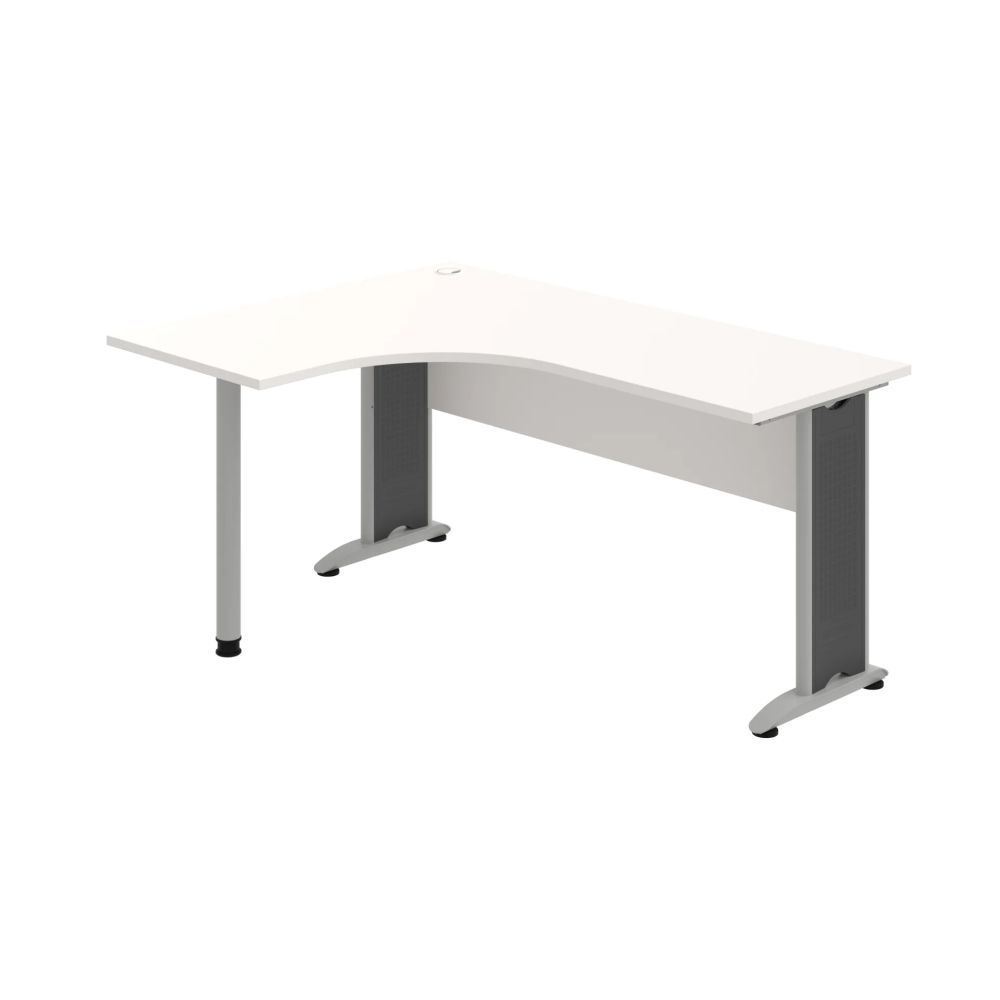 HOBIS kancelářský stůl pracovní tvarový, ergo pravý - CE 60 P, bílá