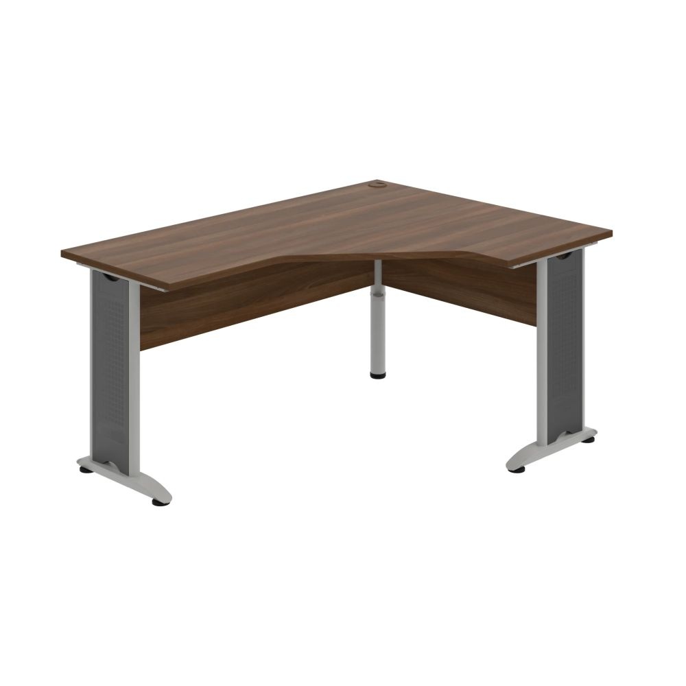 HOBIS kancelářský stůl pracovní tvarový, ergo levý CEV 60 L, ořech