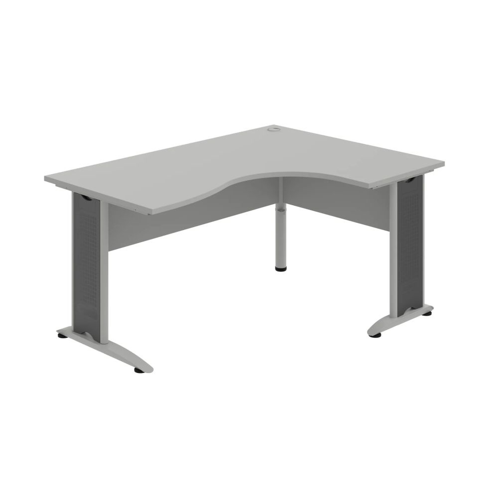 HOBIS kancelářský stůl pracovní tvarový, ergo levý - CE 2005 L, šedá