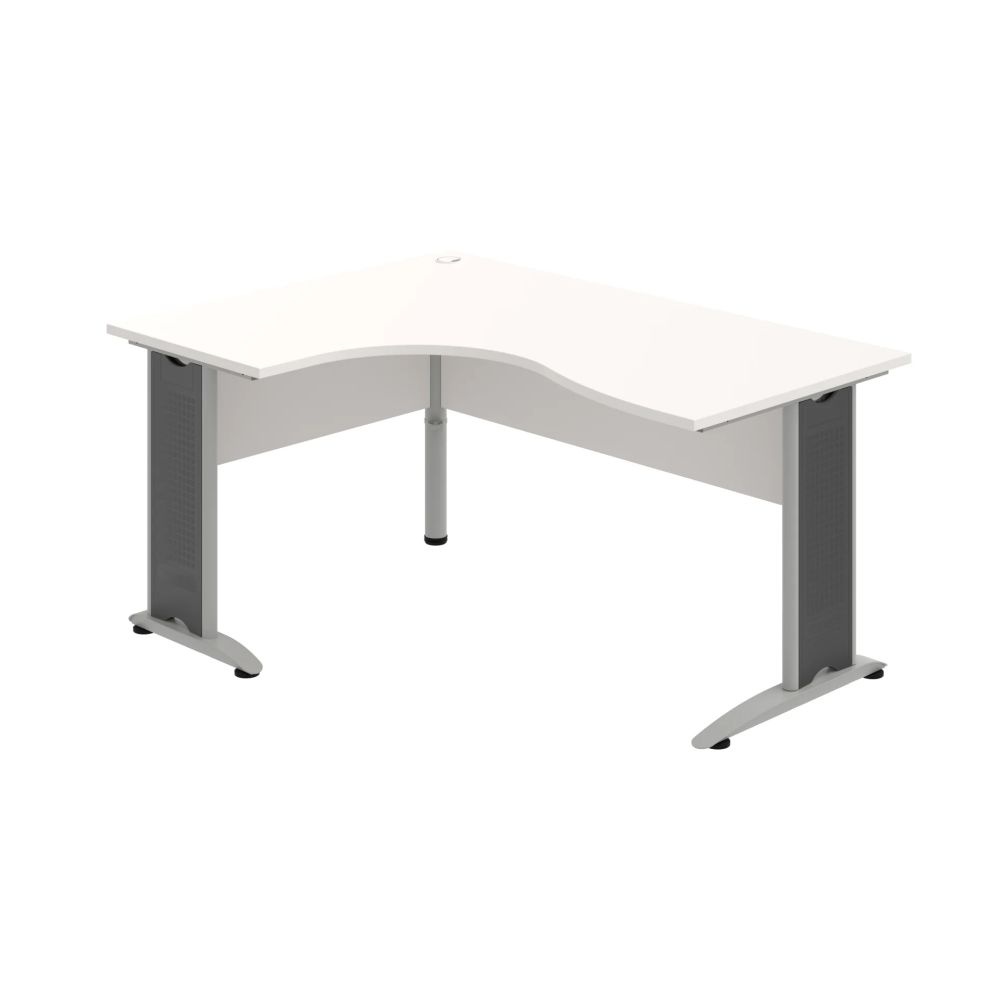HOBIS kancelářský stůl pracovní tvarový, ergo pravý - CE 2005 P, bílá