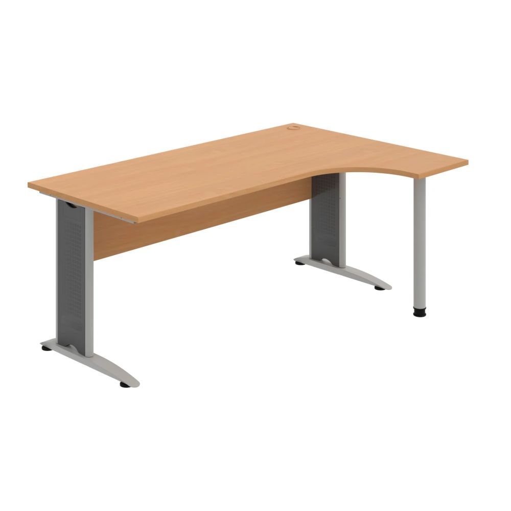 HOBIS kancelářský stůl pracovní tvarový, ergo levý - CE 1800 L, buk
