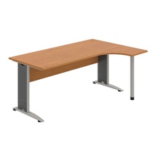 HOBIS kancelářský stůl pracovní tvarový, ergo levý - CE 1800 L, olše