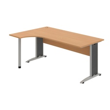HOBIS kancelářský stůl pracovní tvarový, ergo pravý - CE 1800 P, buk
