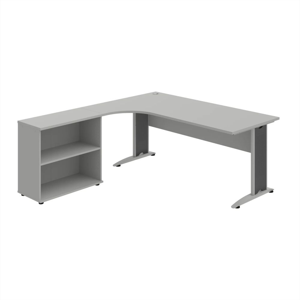 HOBIS kancelářský stůl pracovní, sestava pravá - CE 1800 H P, šedá