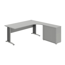 HOBIS kancelářský stůl pracovní, sestava levá - CE 1800 HR L, šedá