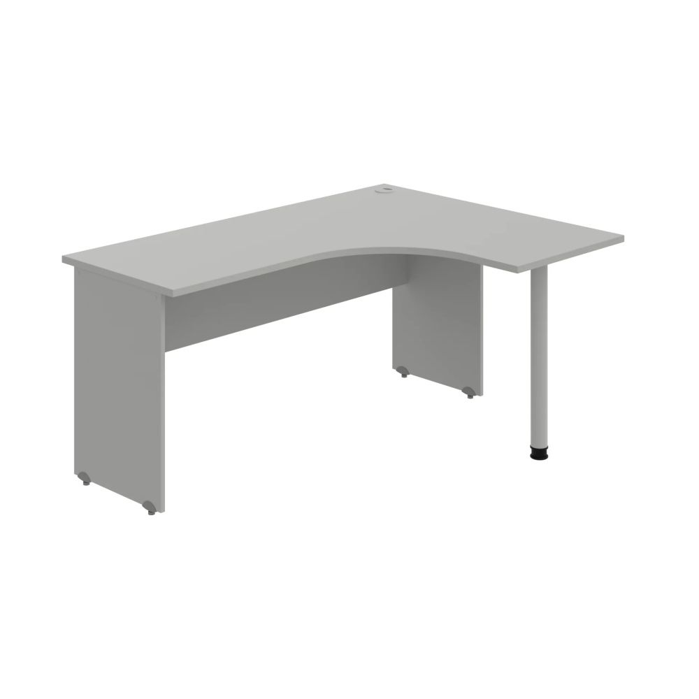 HOBIS kancelářský stůl pracovní tvarový, ergo levý - GE 60 L, šedá