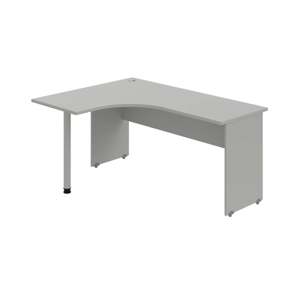 HOBIS kancelářský stůl pracovní tvarový, ergo pravý - GE 60 P, šedá