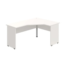 HOBIS kancelářský stůl pracovní tvarový, ergo levý - GEV 60 L, bílá