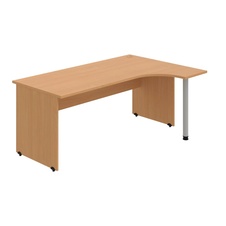 HOBIS kancelářský stůl pracovní tvarový, ergo levý - GE 1800 L, buk
