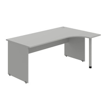HOBIS kancelářský stůl pracovní tvarový, ergo levý - GE 1800 L, šedá