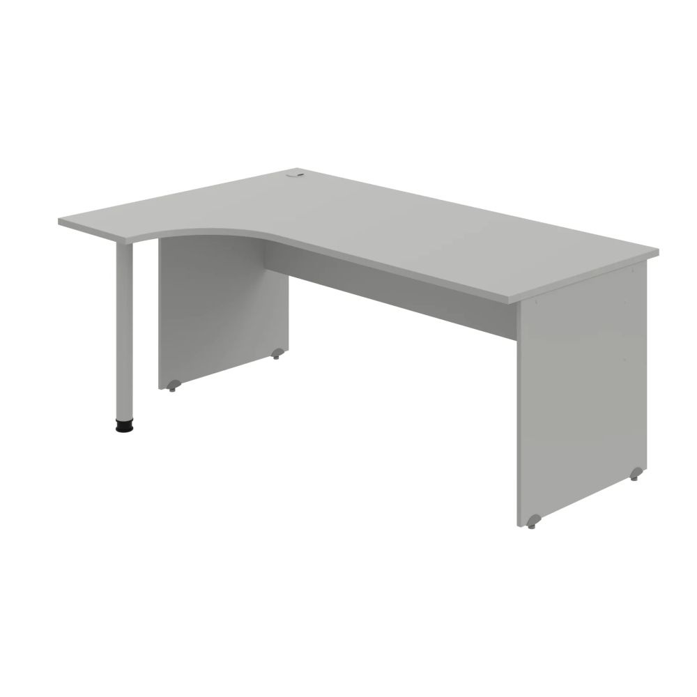 HOBIS kancelářský stůl pracovní tvarový, ergo pravý - GE 1800 P, šedá