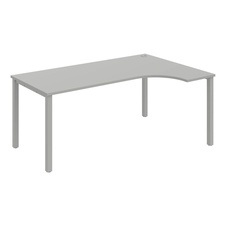 HOBIS kancelářský stůl, ergo levý - UE 1800 L, šedá