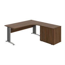 HOBIS kancelářský stůl pracovní, sestava levá - CE 1800 60 HR L, ořech