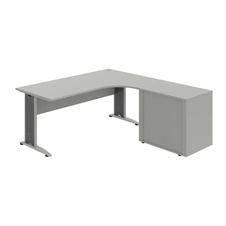 HOBIS kancelářský stůl pracovní, sestava levá - CE 1800 60 HR L, šedá