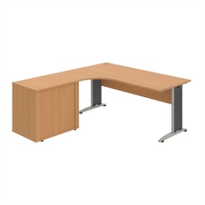 HOBIS kancelářský stůl pracovní, sestava pravá - CE 1800 60 HR P, buk