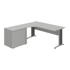 HOBIS kancelářský stůl pracovní, sestava pravá - CE 1800 60 HR P, šedá