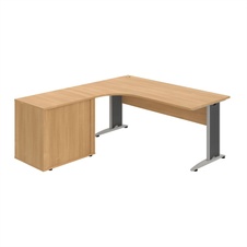 HOBIS kancelářský stůl pracovní, sestava pravá - CE 1800 60 HR P, dub