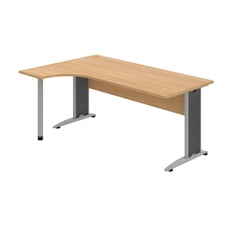 HOBIS kancelářský stůl pracovní tvarový, ergo pravý - CE 1800 P, dub