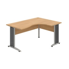 HOBIS kancelářský stůl pracovní tvarový, ergo levý - CE 2005 L, dub