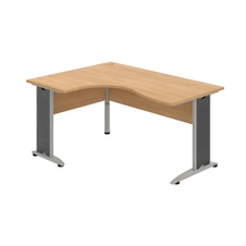 HOBIS kancelářský stůl pracovní tvarový, ergo pravý - CE 2005 P, dub