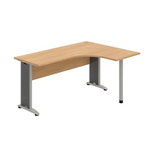 HOBIS kancelářský stůl pracovní tvarový, ergo levý - CE 60 L, dub