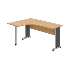 HOBIS kancelářský stůl pracovní tvarový, ergo pravý - CE 60 P, dub