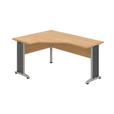 HOBIS kancelářský stůl pracovní tvarový, ergo pravý - CEV 60 P, dub