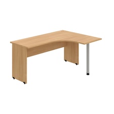 HOBIS kancelářský stůl pracovní tvarový, ergo levý - GE 60 L, dub