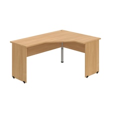 HOBIS kancelářský stůl pracovní tvarový, ergo levý - GEV 60 L, dub