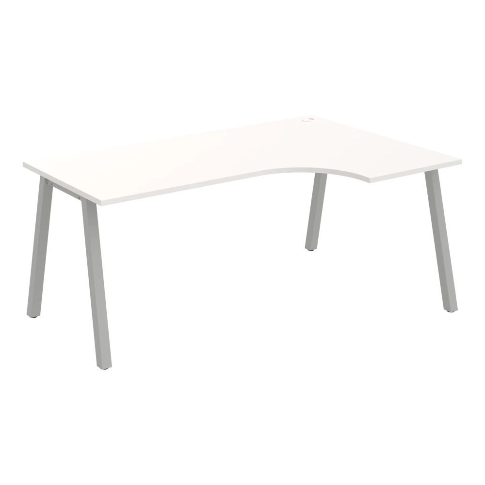 HOBIS kancelářský stůl tvarový, ergo levý - UE A 1800 60 L, bílá