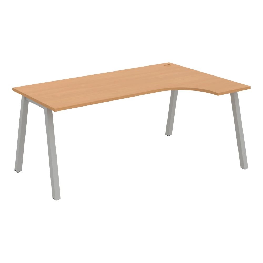 HOBIS kancelářský stůl tvarový, ergo levý - UE A 1800 L, buk