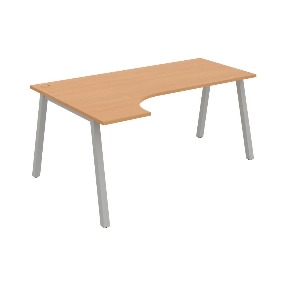 HOBIS kancelářský stůl tvarový, ergo pravý - UE A 1800 P, buk