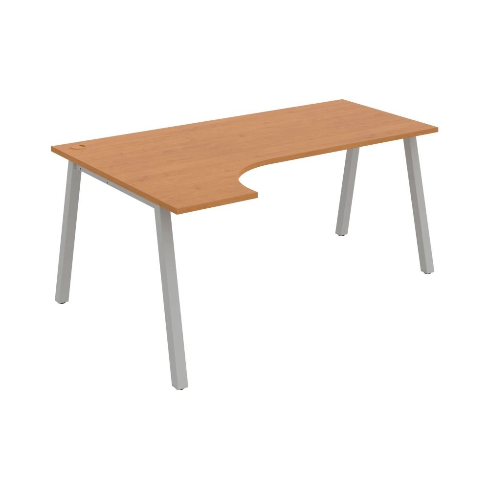 HOBIS kancelářský stůl tvarový, ergo pravý - UE A 1800 P, olše