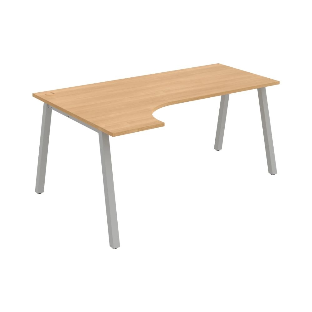 HOBIS kancelářský stůl tvarový, ergo pravý - UE A 1800 P, dub