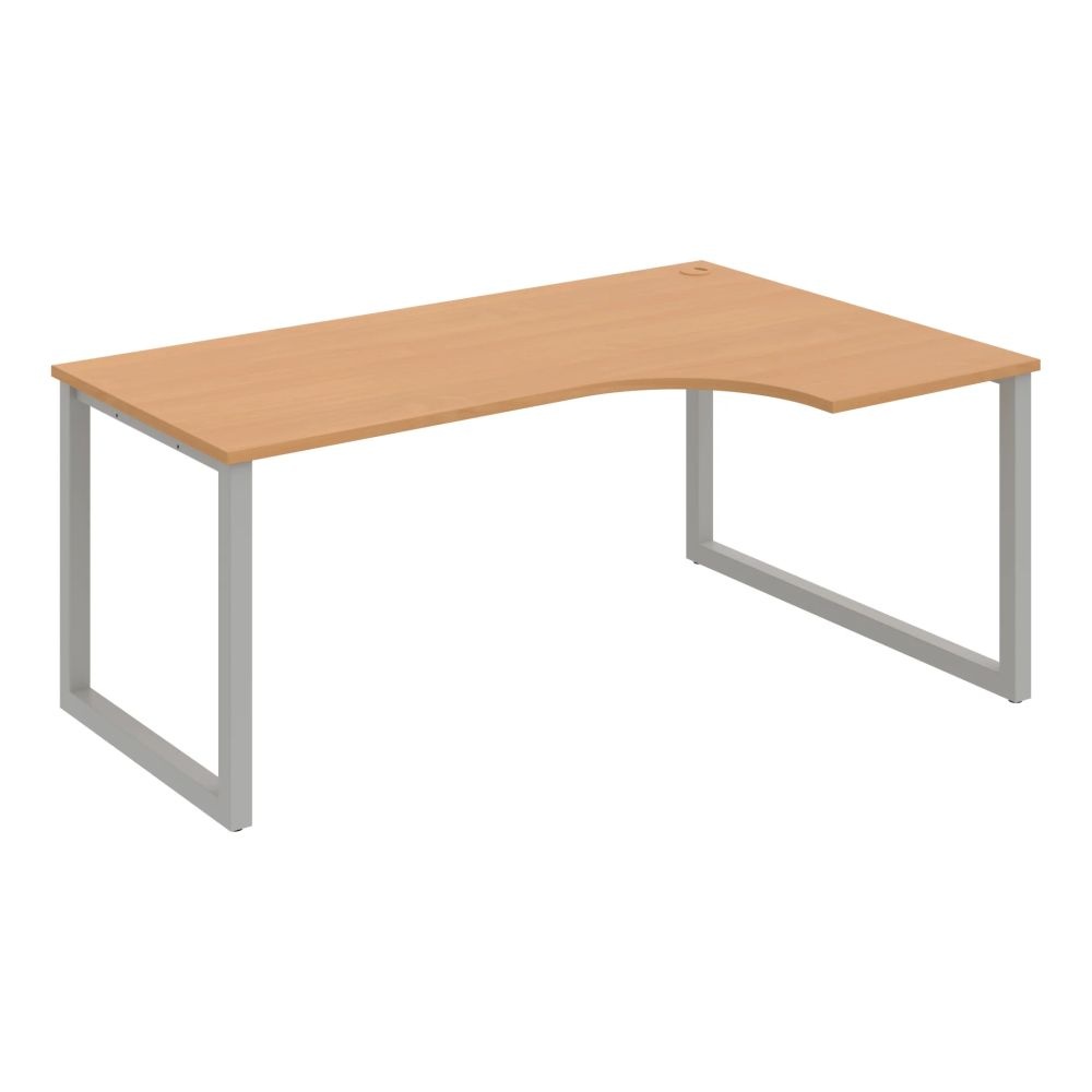 HOBIS kancelářský stůl tvarový, ergo levý - UE O 1800 60 L, buk
