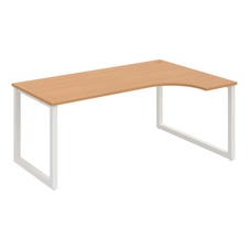 HOBIS kancelářský stůl tvarový, ergo levý - UE O 1800 L, buk