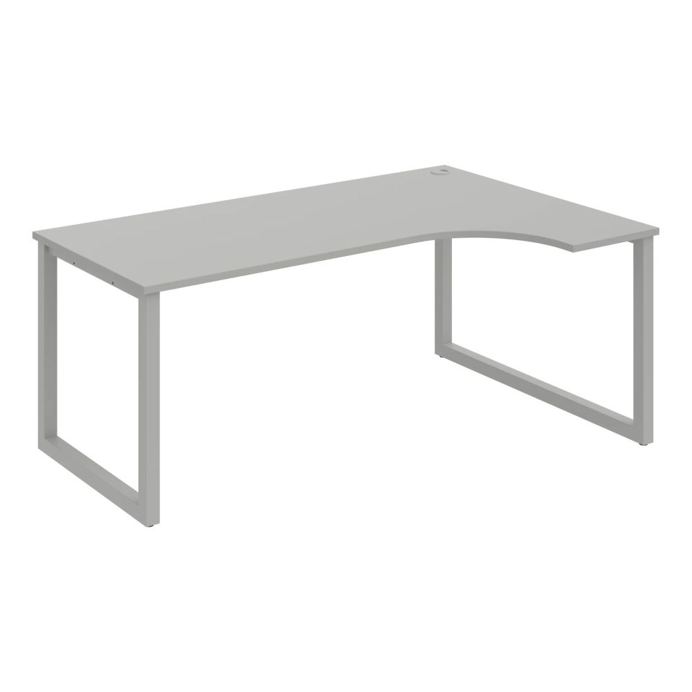 HOBIS kancelářský stůl tvarový, ergo levý - UE O 1800 L, šedá