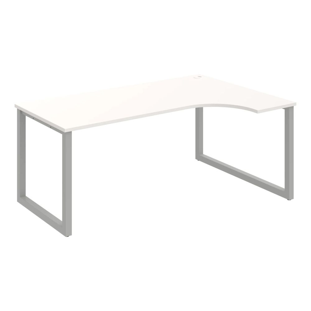 HOBIS kancelářský stůl tvarový, ergo levý - UE O 1800 L, bílá