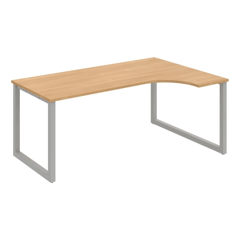 HOBIS kancelářský stůl tvarový, ergo levý - UE O 1800 L, dub