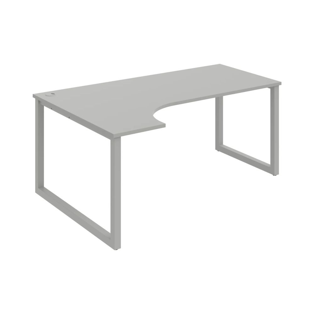 HOBIS kancelářský stůl tvarový, ergo pravý - UE O 1800 P, šedá