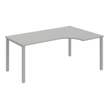 HOBIS kancelářský stůl tvarový, ergo levý - UE 1800 60 L, šedá