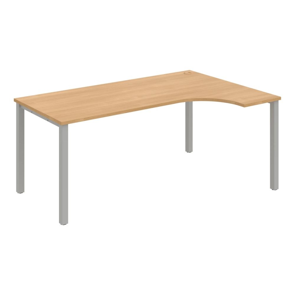HOBIS kancelářský stůl, ergo levý - UE 1800 L, dub