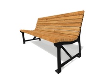 Parková lavička se smrkovými latěmi 1900 mm, kovová konstrukce