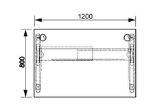 HOBIS kancelářský stůl pracovní rovný - FS 1200, akát