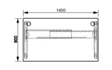 HOBIS kancelářský stůl pracovní rovný - FS 1400, buk