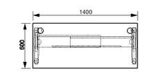 HOBIS kancelářský stůl pracovní rovný - FE 1400, třešeň