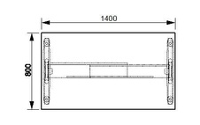 HOBIS kancelářský stůl jednací rovný - FJ 1400, třešeň