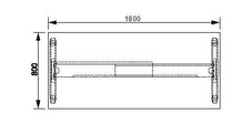 HOBIS kancelářský stůl jednací rovný - FJ 1800, třešeň